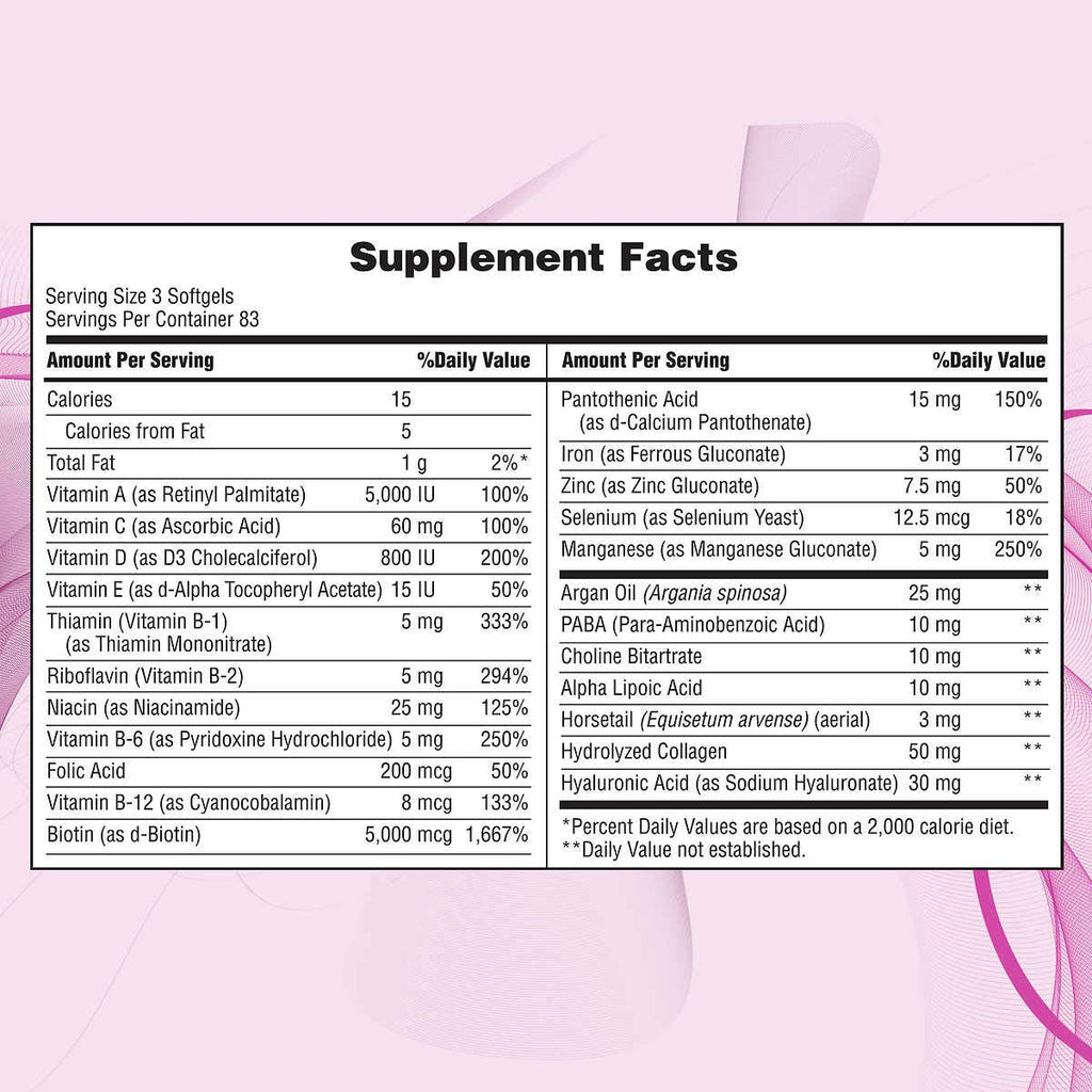 Nature's Bounty Hair, Skin and Nails Softgels - 250 Count - image 2