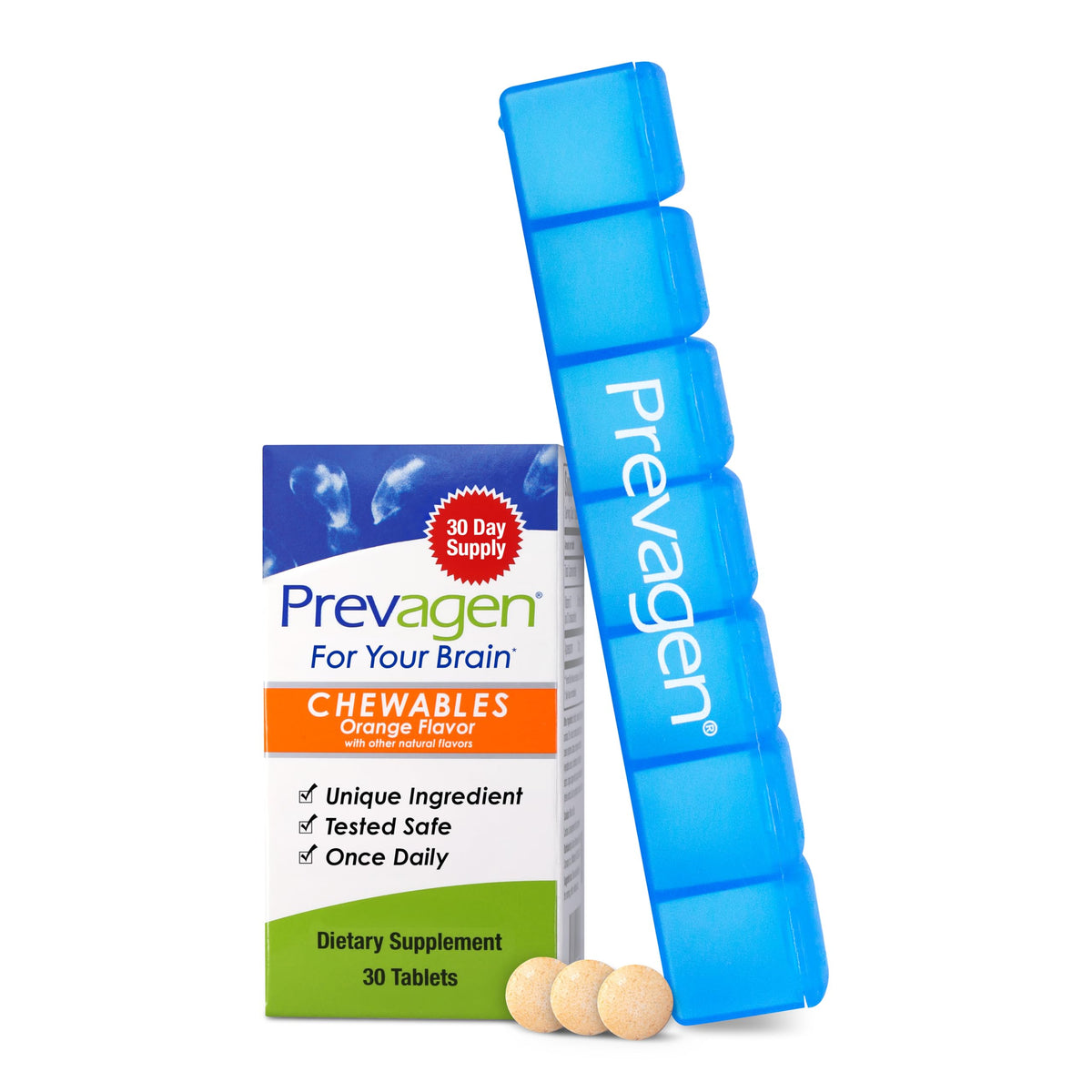 Prevagen Regular Strength Orange Chewables Brain Supplement - 30 Count