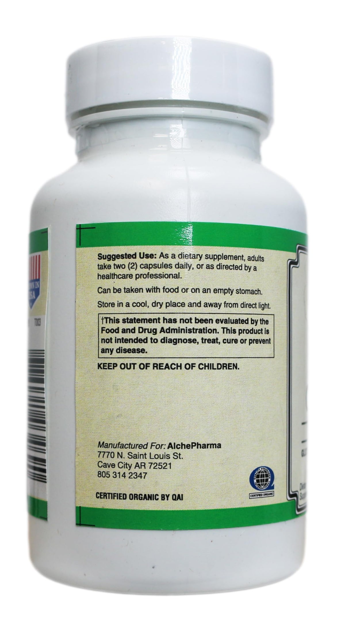 AlchePharma Organic Cordyceps Mushroom Capsules 1000mg - 1 Count - image 5