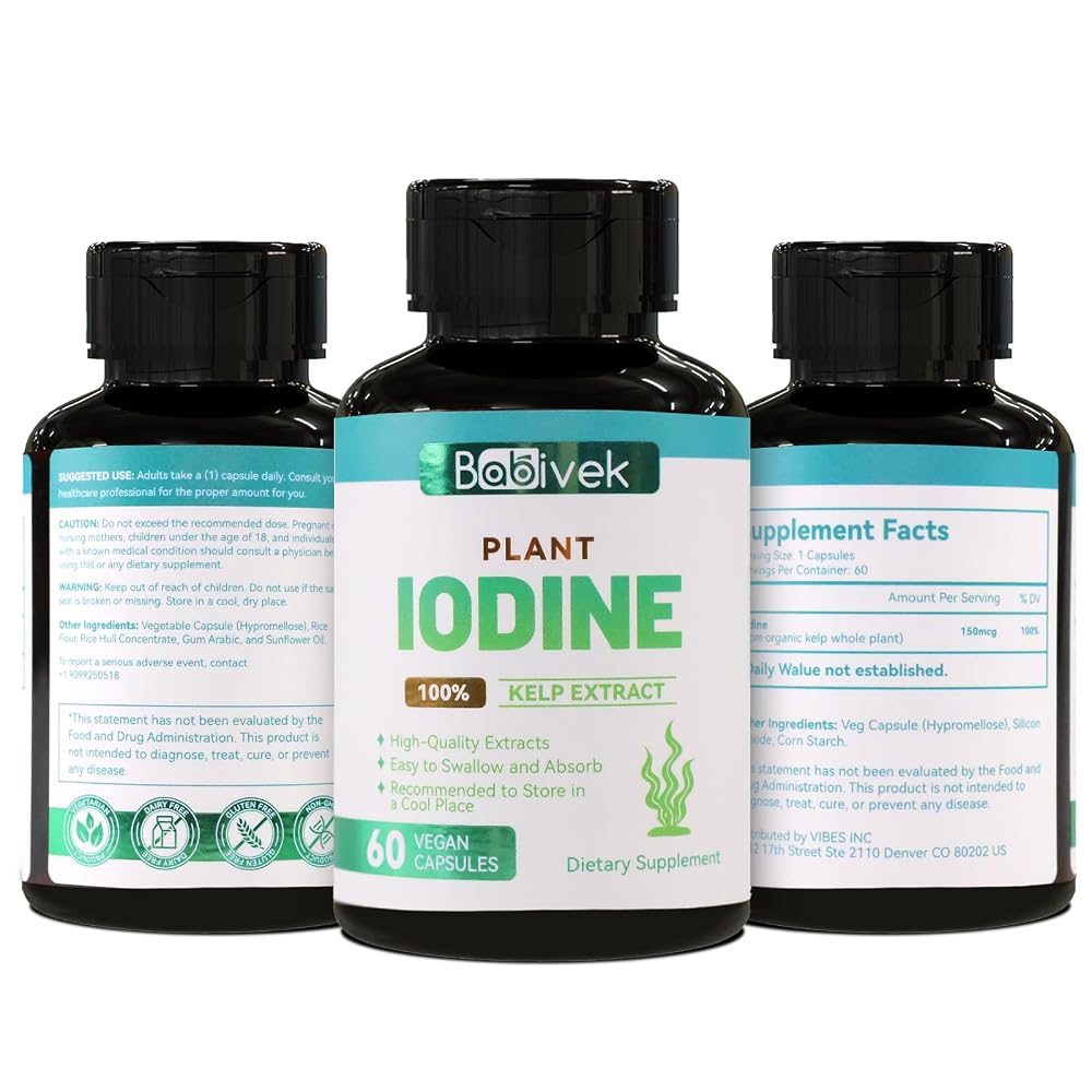 Babivek Iodine Supplement from Sea Vegetable Complex - 60 Capsules - image 4