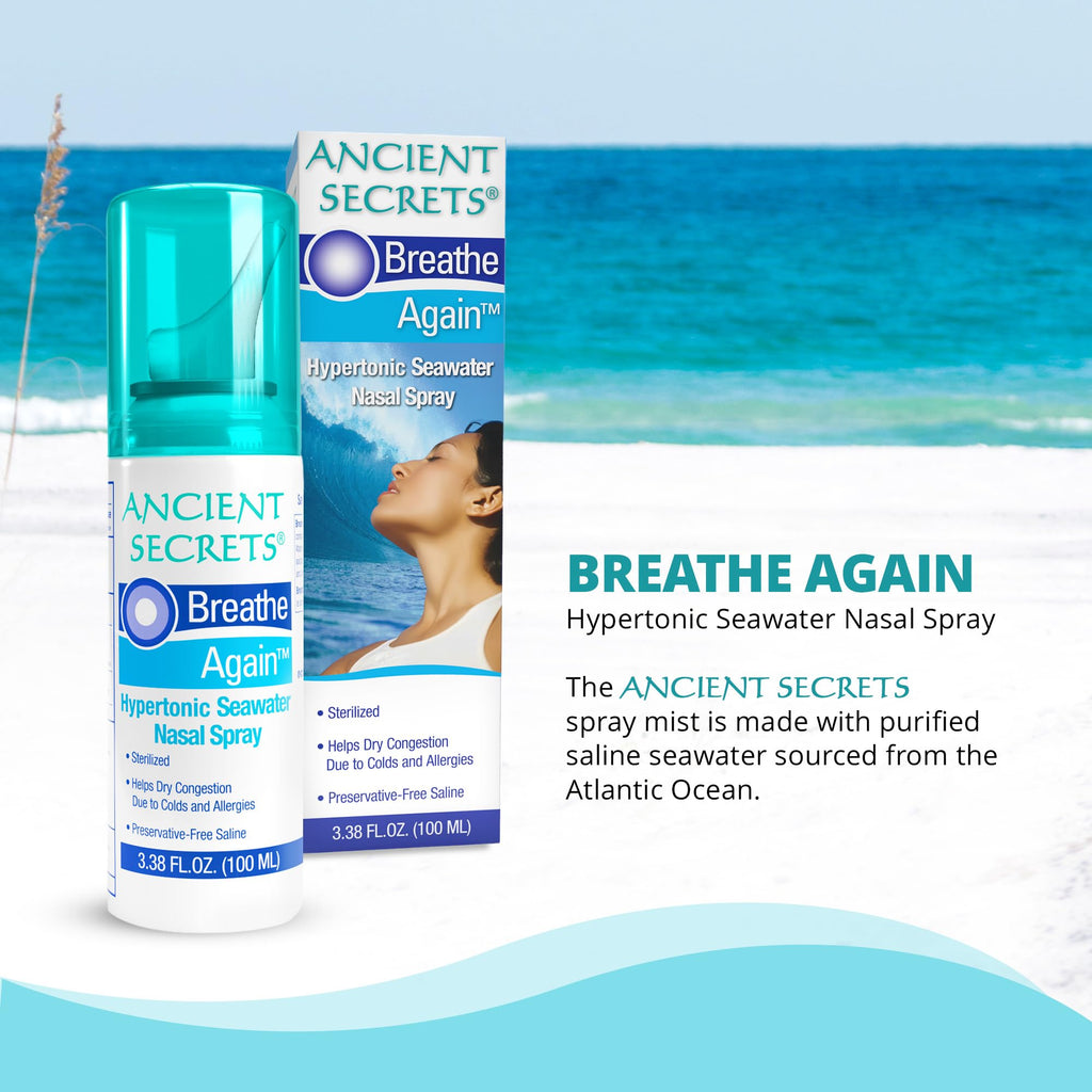 Ancient Secrets Saline Nasal Spray Breathe Again - 3.38 Fl Oz - image 6