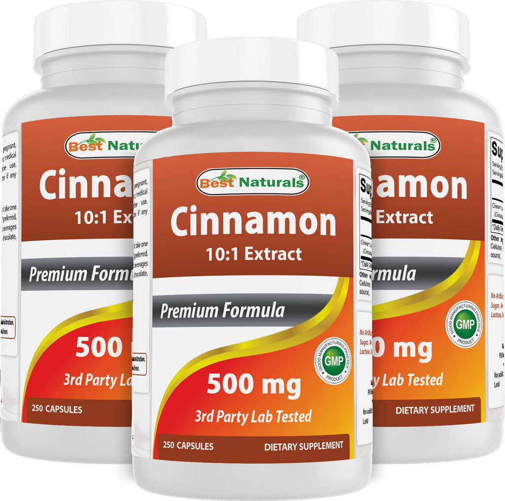 Best Naturals Cinnamon 500 mg - 250 Capsules