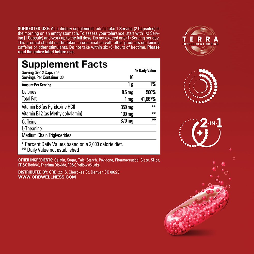 Orb Wellness Smooth Energy Complex Capsules - 60 Count - image 7