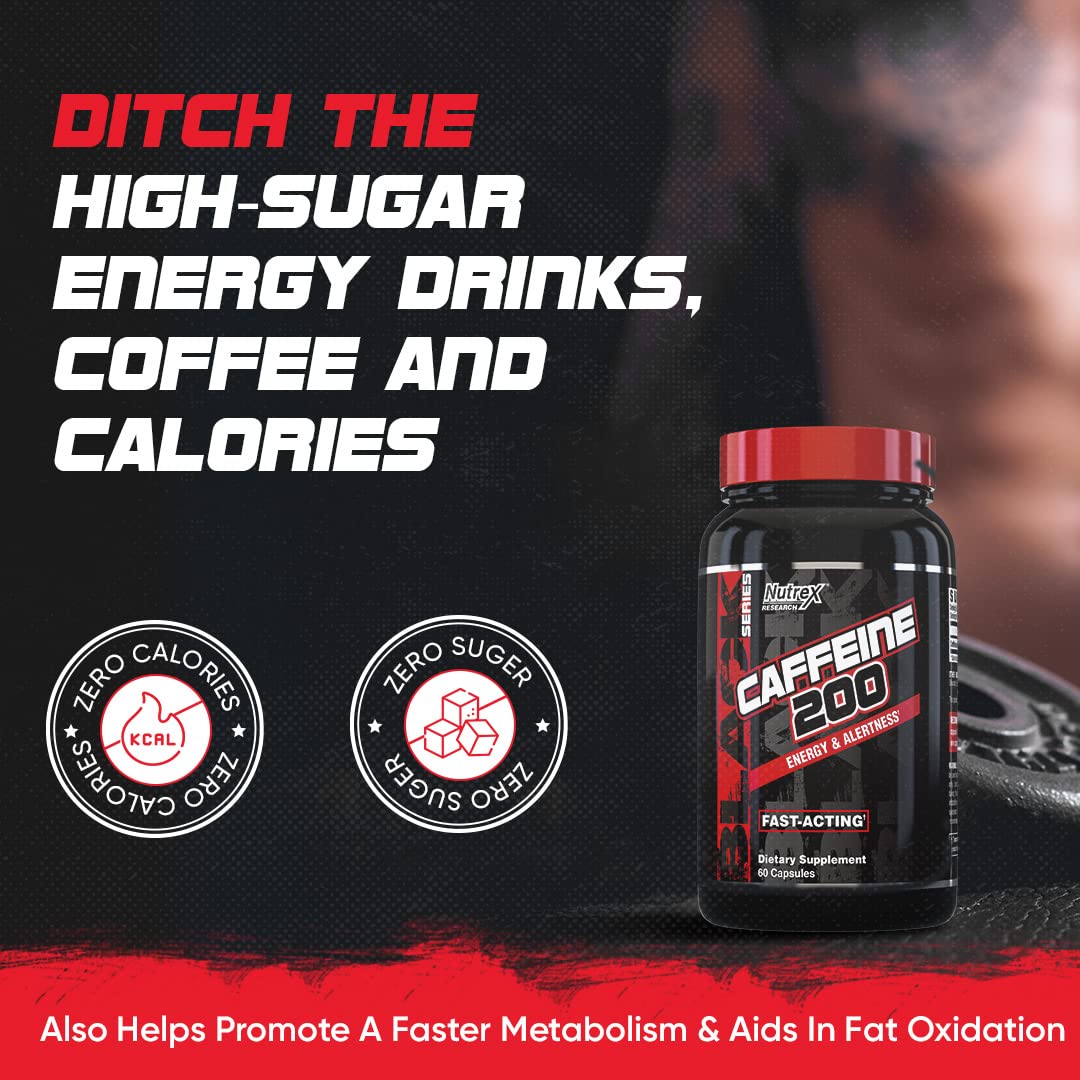 Nutrex Research Caffeine 200 mg - 60 Capsules - image 4