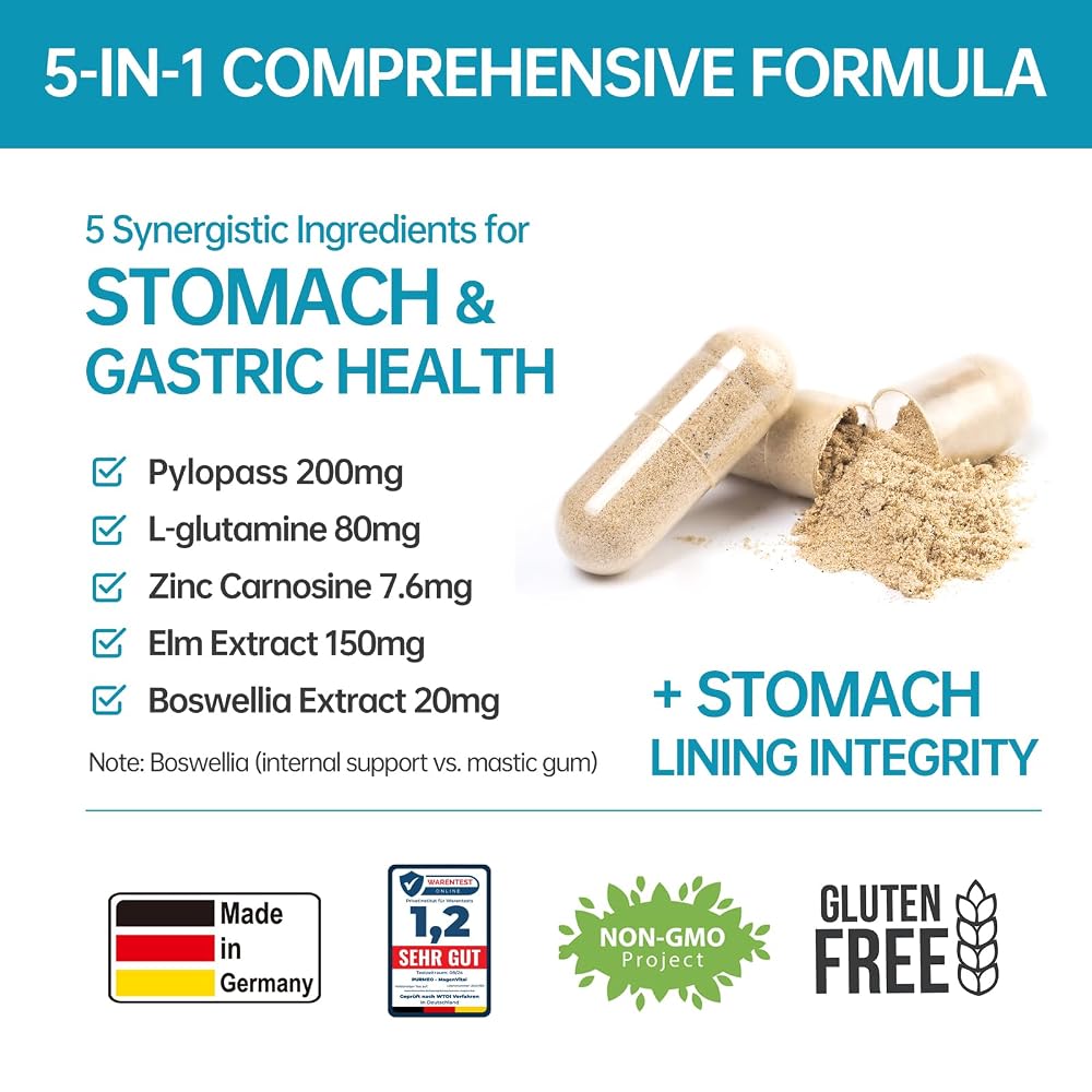 purmeo 5 in 1 High Potency H. Pylori Probiotic - Clinically Studied