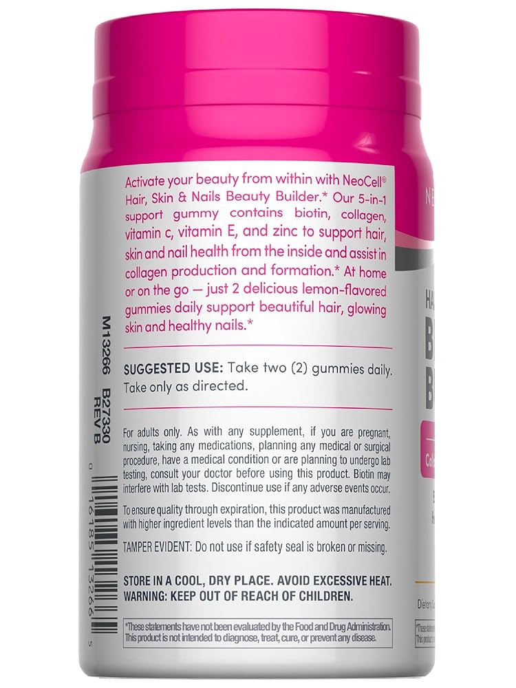 NeoCell Hair Skin and Nails Gummies with Collagen - 60 Count - image 3