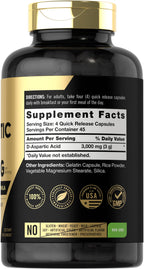 Carlyle D-Aspartic Acid 3000mg - 180 Capsules - image 2