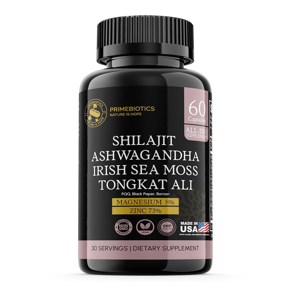 PrimeBiotics Men's Vitality & Performance Support Shilajit - 60 Capsules