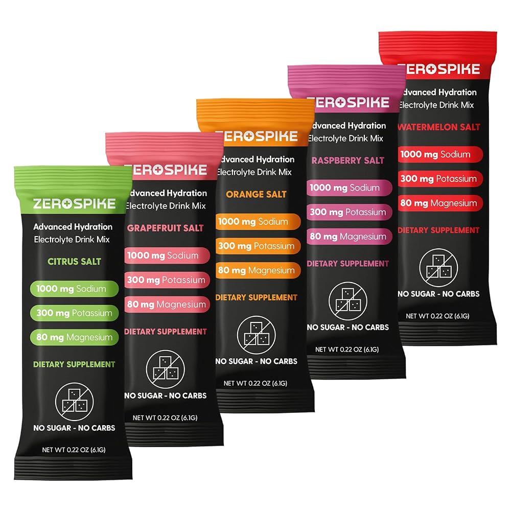 Zerospike No Sugar Electrolytes Powder Packets