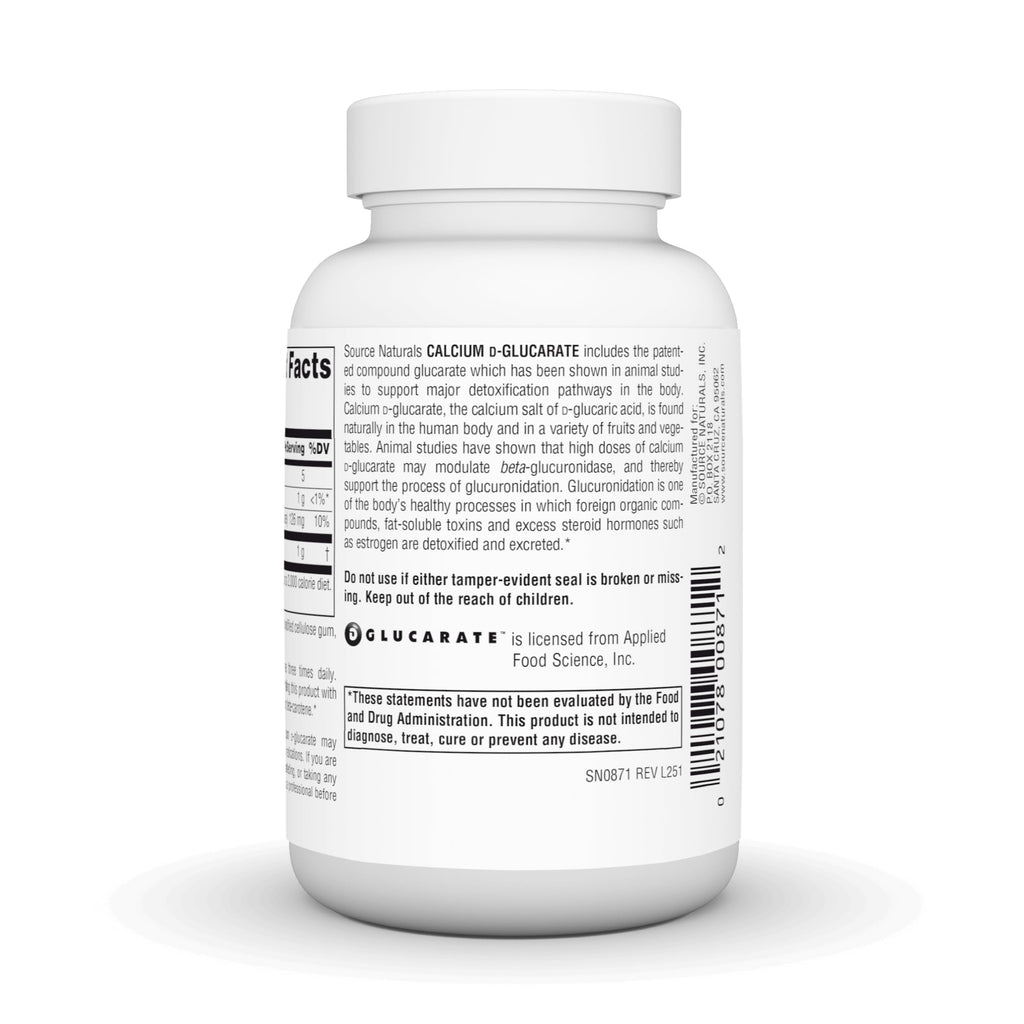 Source Naturals Calcium D-Glucarate 500mg