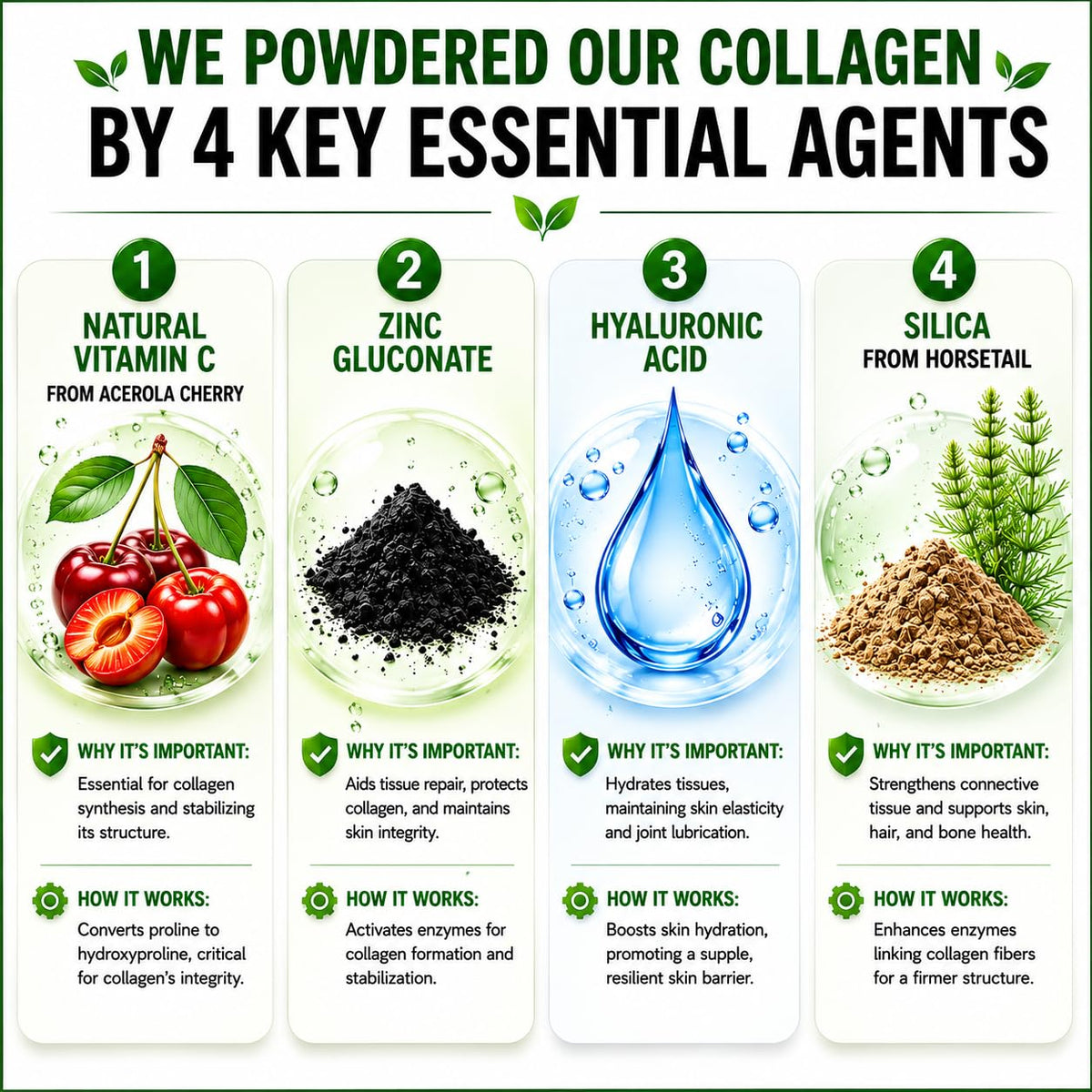 HCL Herbal Code Labs Collagen Peptides with Vitamin C - 1 Ounce - image 6