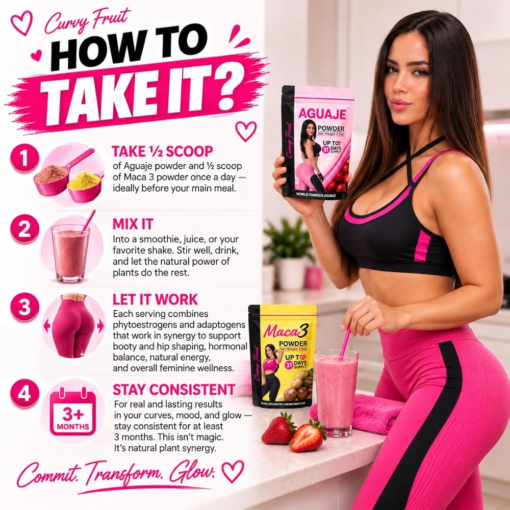 Curvy Fruit Aguaje + Maca 3 Powder for Glute & Hip Support - 2 Pack - image 4