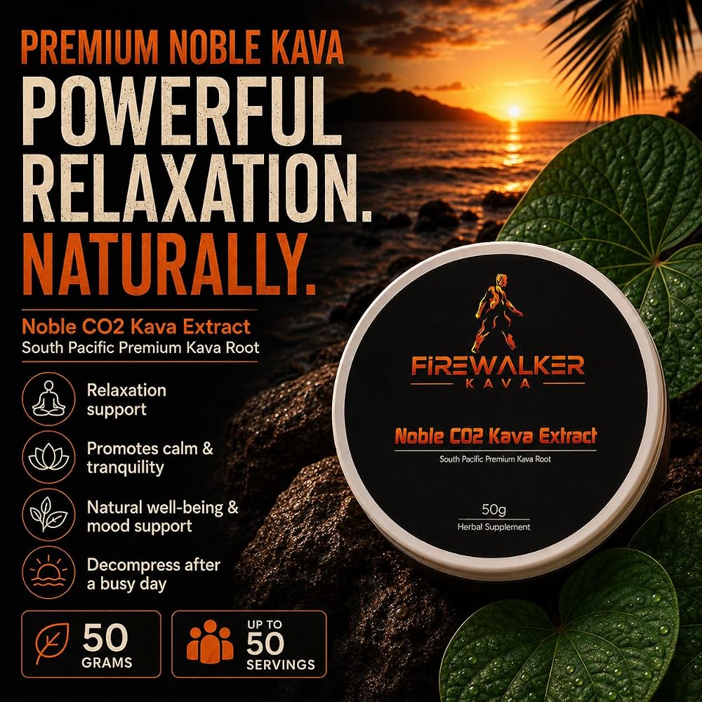 Firewalker Kava Noble CO2 Kava Extract Powder, 30% Kavalactones
