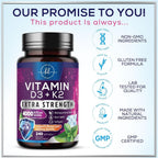 Hello Lovely! Vitamin D with K2 (MK-7) - Vitamin D3 4000IU (125mcg)