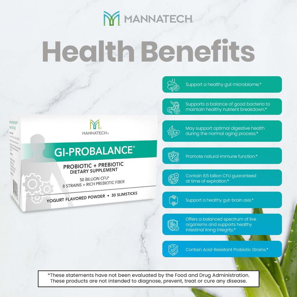 Mannatech GI-ProBalance Prebiotic Probiotic Powder - 30 Slimsticks - image 5