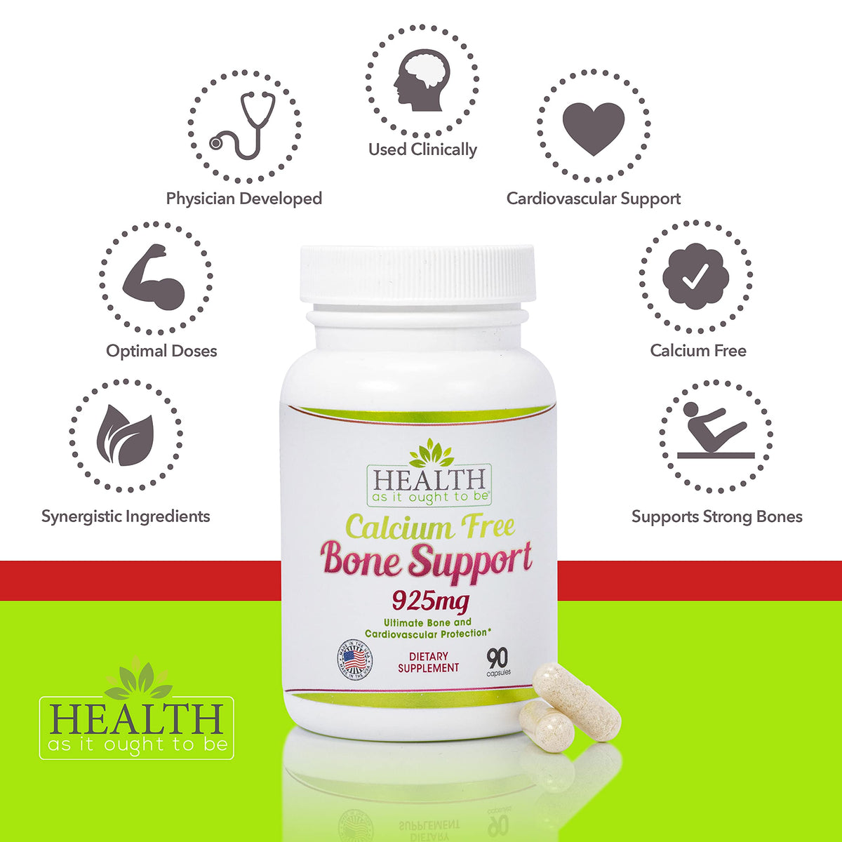 Health As It Ought To Be Bone Support Strontium - 90 Capsules - image 3
