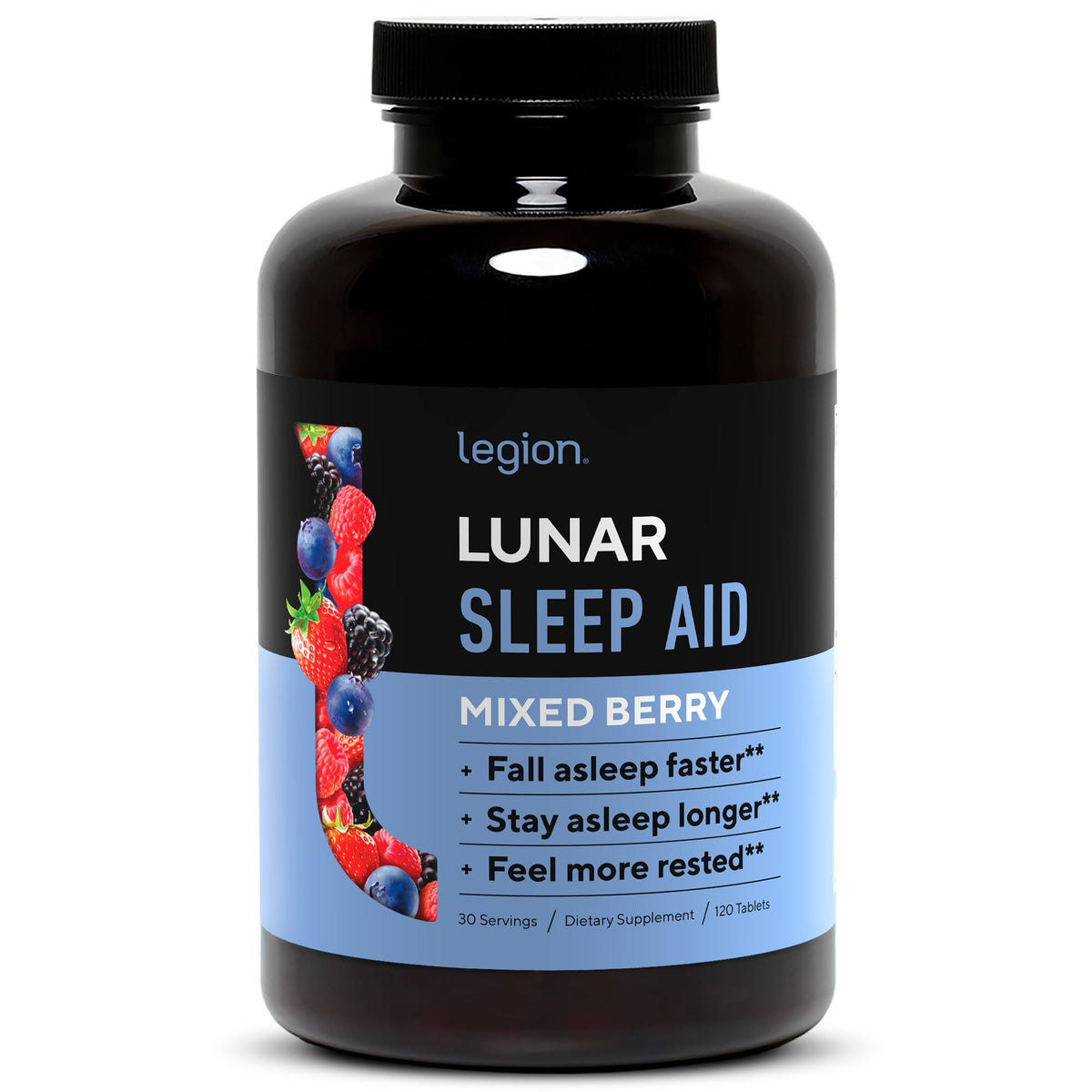 Legion Lunar Natural Sleep Aid Chewable Mixed Berry - 120 Count