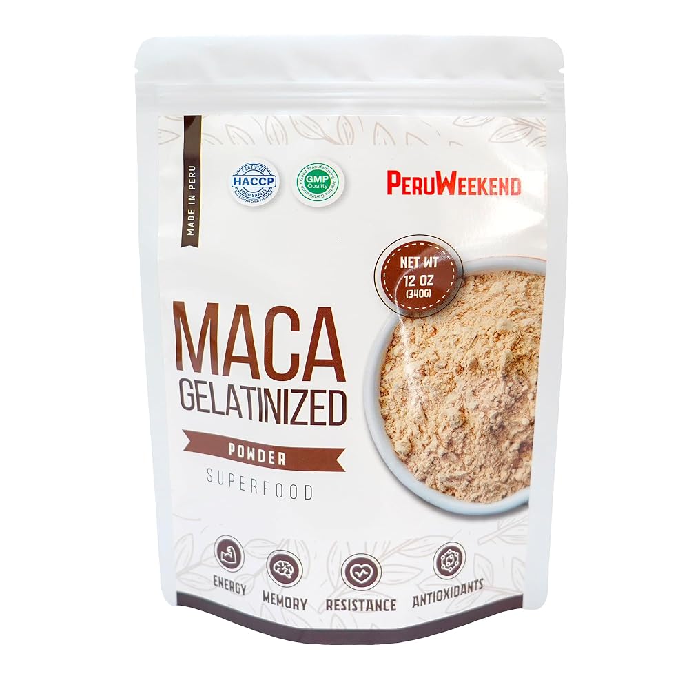 PeruWeekend Maca Powder Gelatinized for Energy & Focus - 12 oz