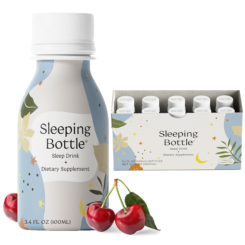 Sleeping Bottle Sleep Aid Drink Melatonin Free Vegan - 10 Pack