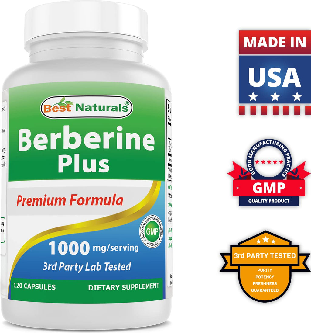 Best Naturals Berberine Plus 1000 mg - 120 Capsules - image 8