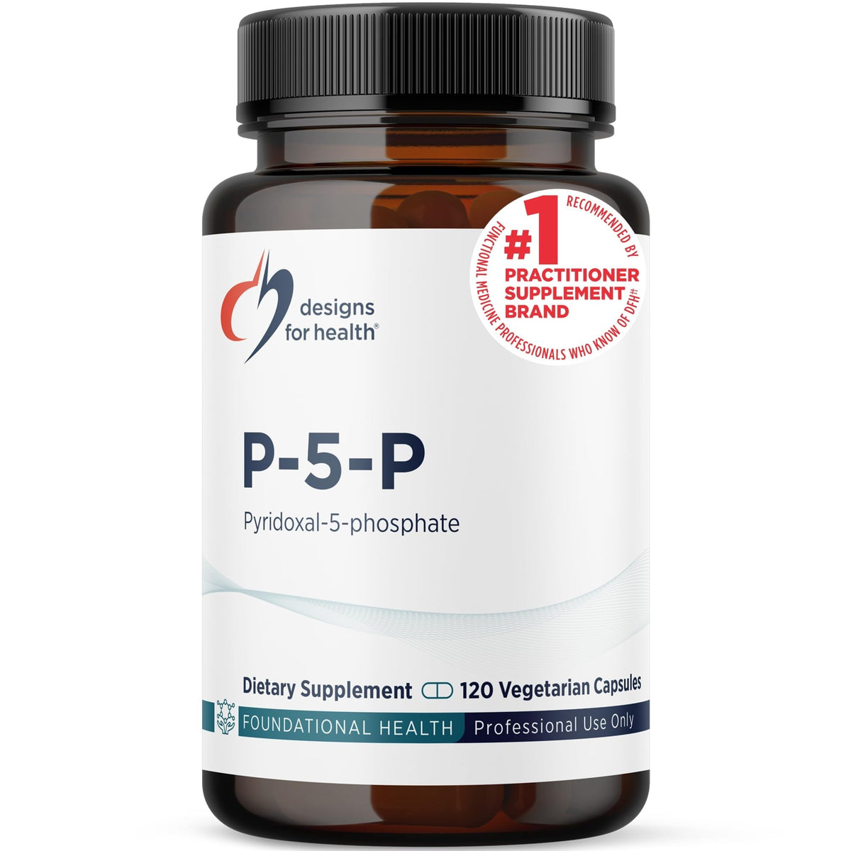Designs for Health P-5-P Pyridoxal-5-Phosphate Vitamin B6 - 120 Capsules