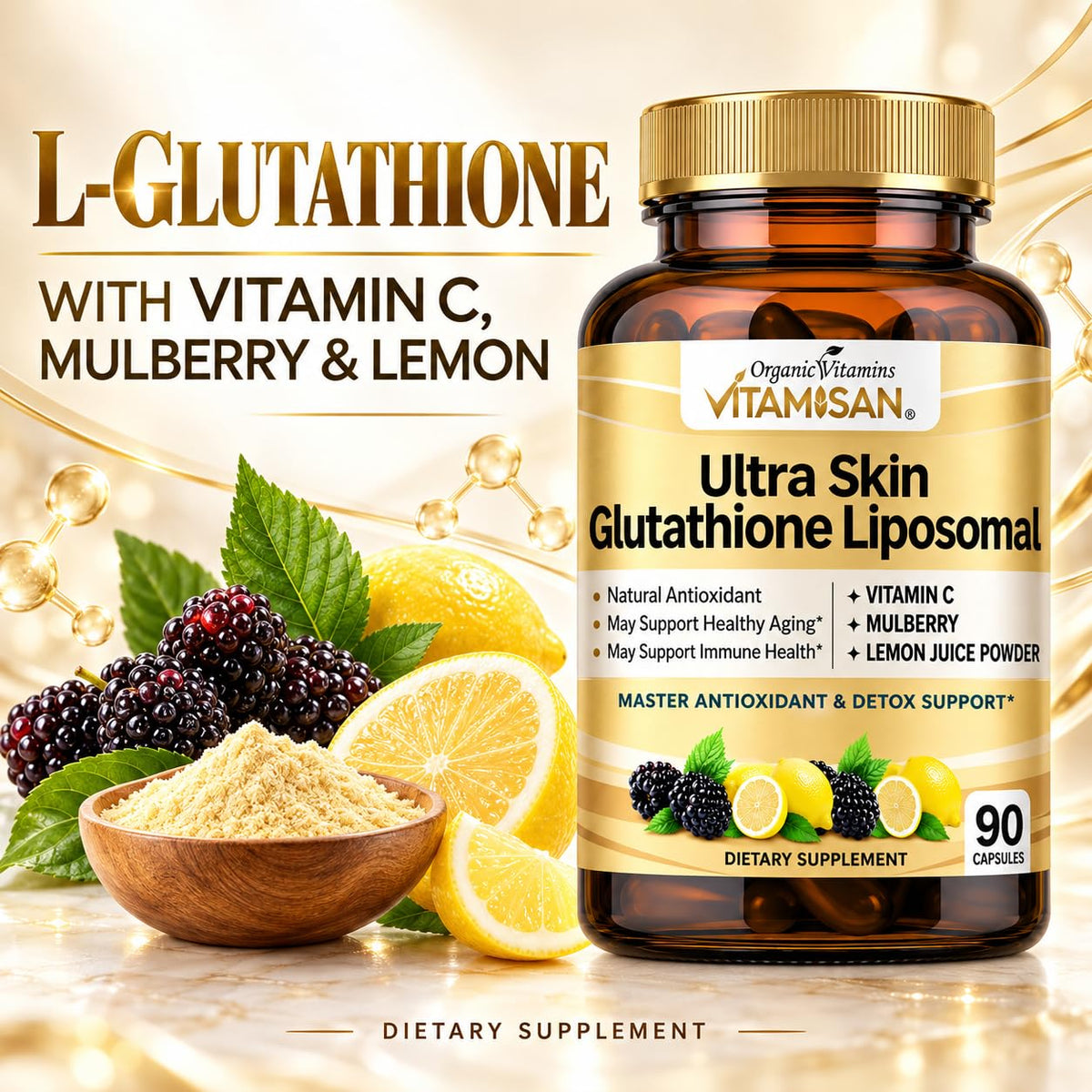 VITAMISAN Glutathione Liposomal with NAC & Milk Thistle - 90 Capsules - image 3