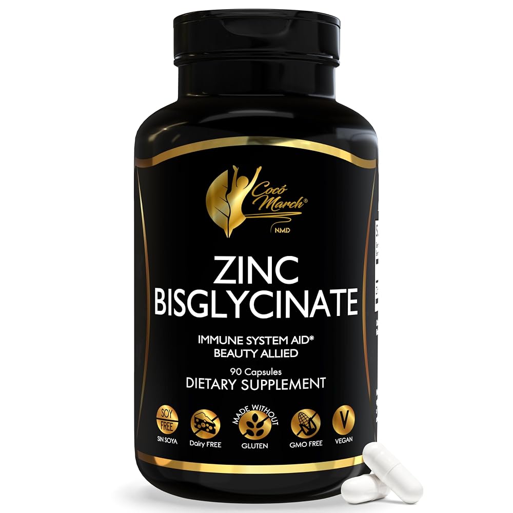 Cocó March N.M.D Zinc Bisglycinate 25mg Immune Support - 90 Capsules