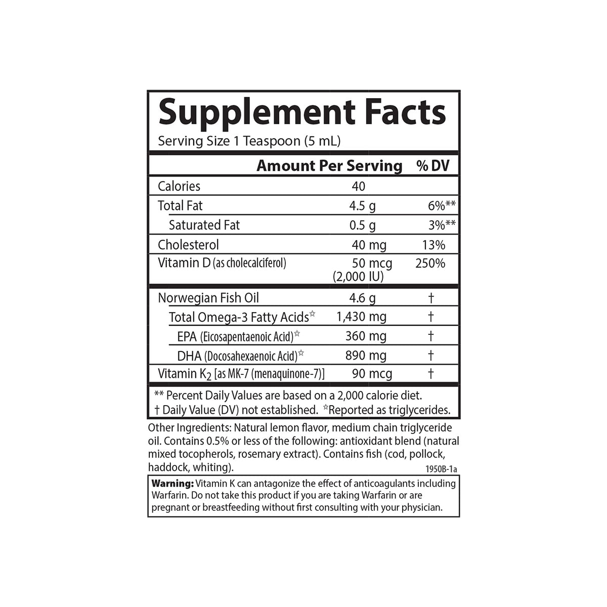Carlson Omega-3 + D & K Liquid 1430 mg - 200 mL - image 3