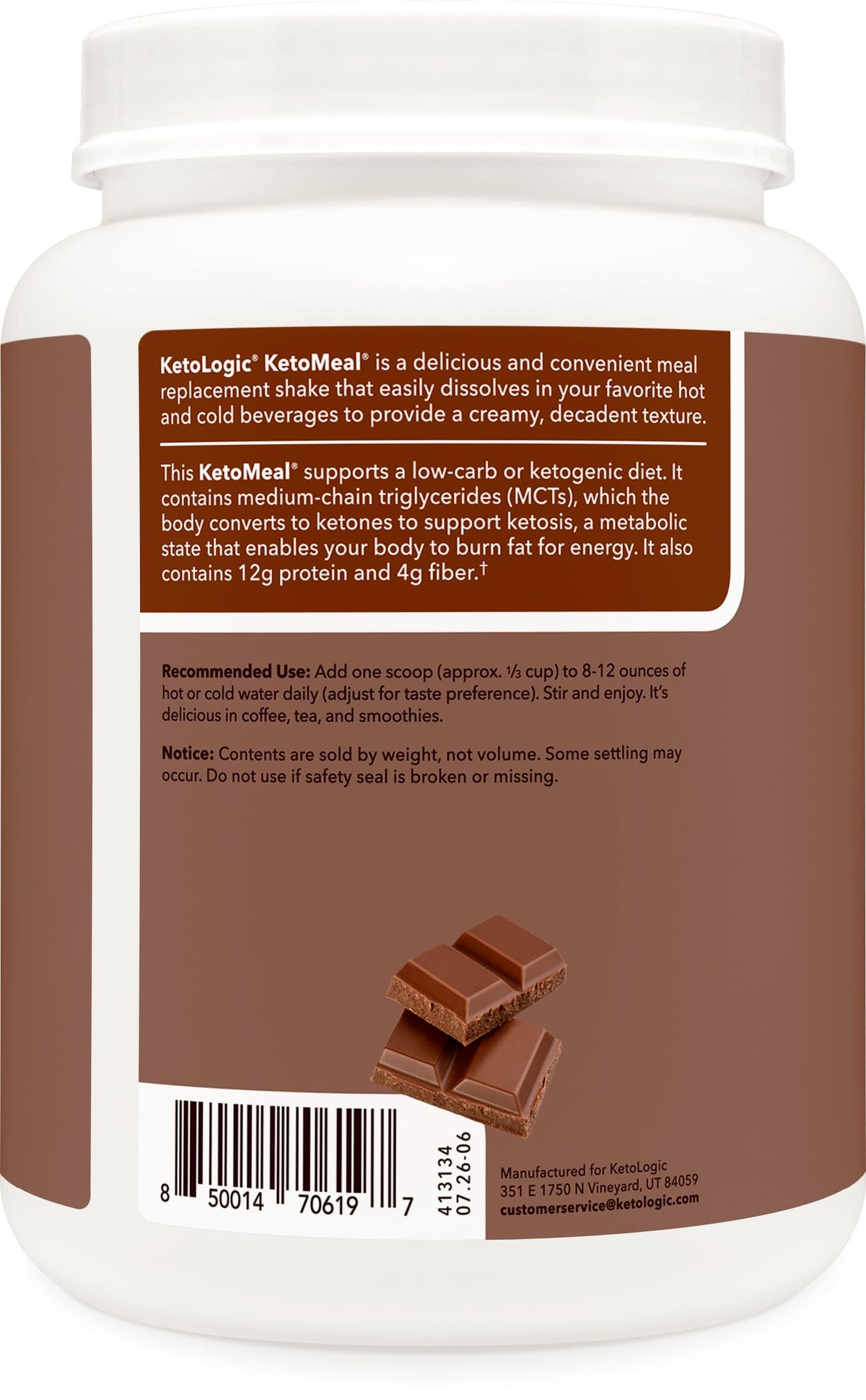 KetoLogic Keto Meal Replacement Shake Powder For Optimal Results +