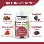 Kraftvoll Beet Root Gummies 6000mg Nitric Oxide Booster - 60 Gummies - image 6