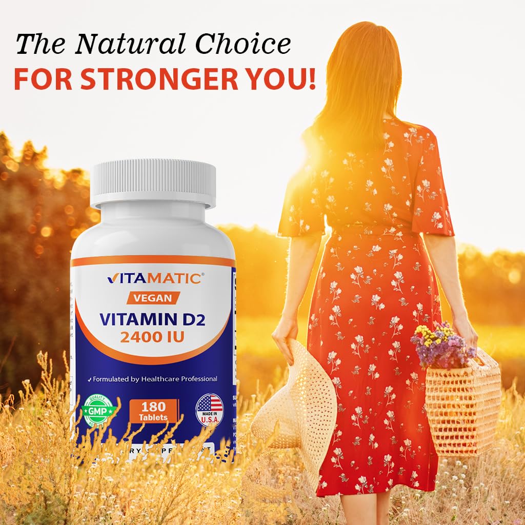 Vitamatic Vegan Vitamin D2 2400 IU (60 mcg)
