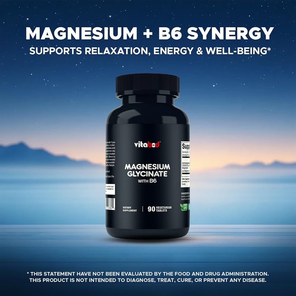 Vitabod Magnesium Glycinate 1000 mg - 90 Vegetarian Tablets - image 6