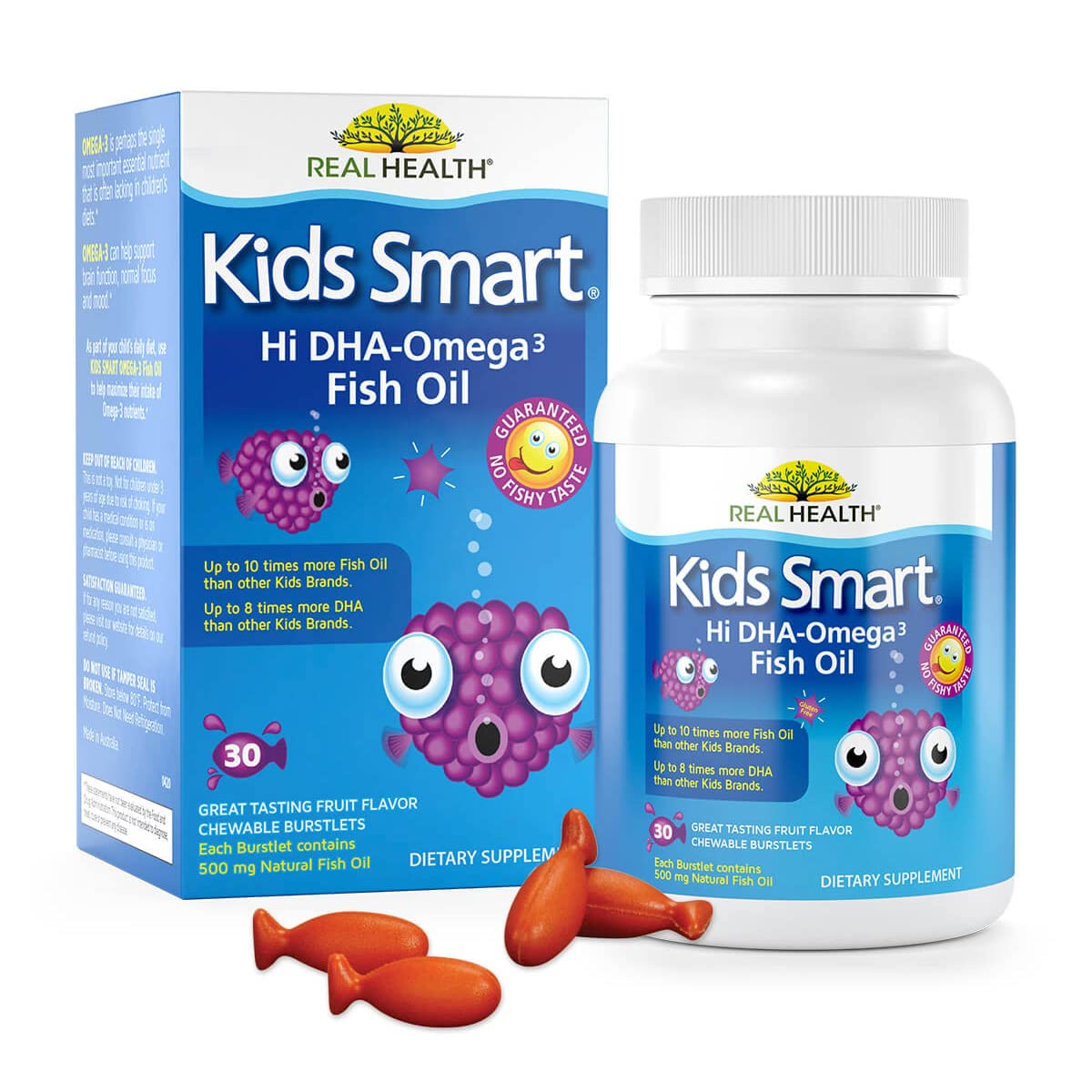 Bioglan Kids Smart Omega 3 Fish Oil Chewable Burstlets - 30 Count
