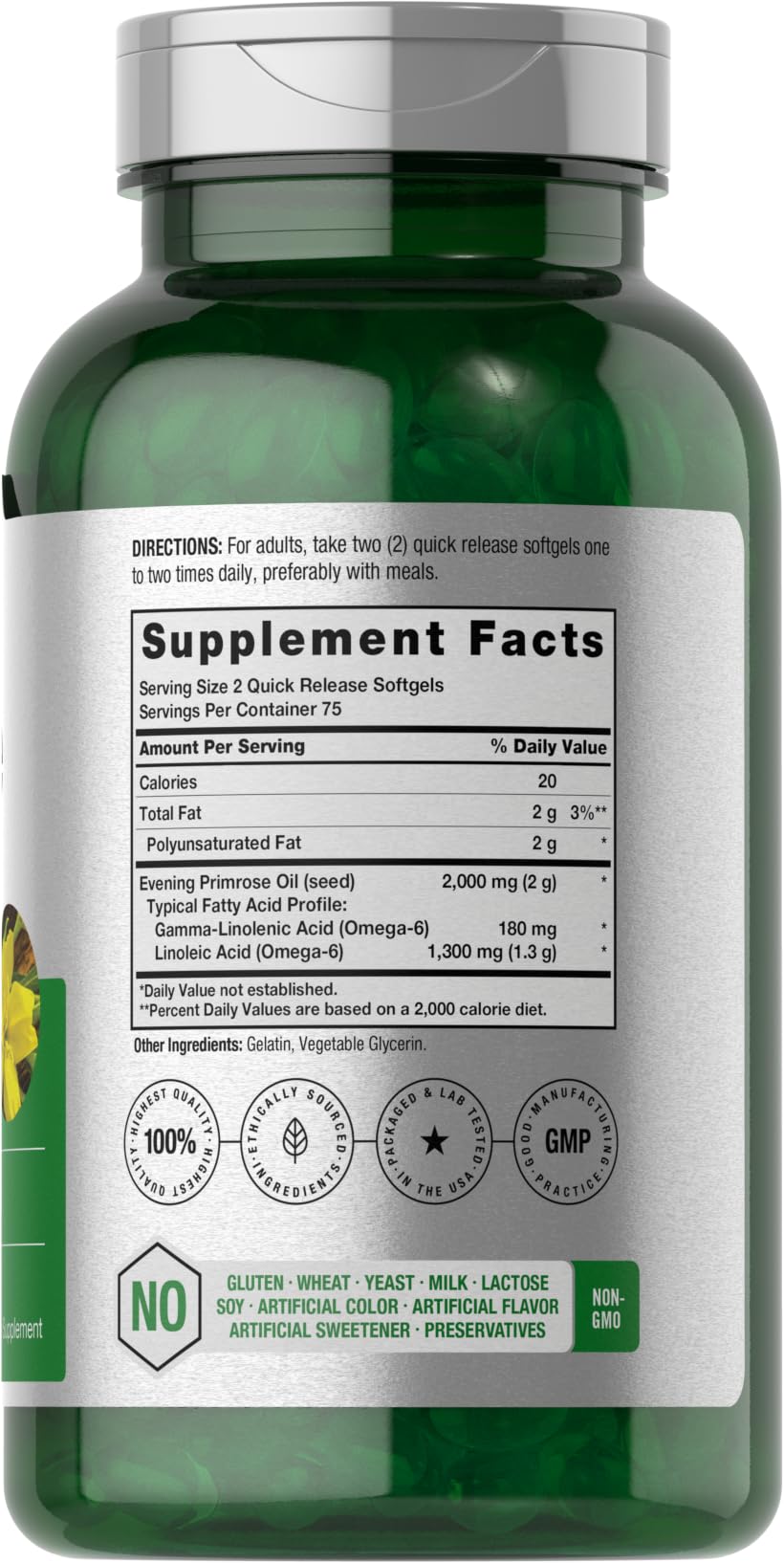 Horbäach Evening Primrose Oil 2000 mg - 150 Softgels - image 2