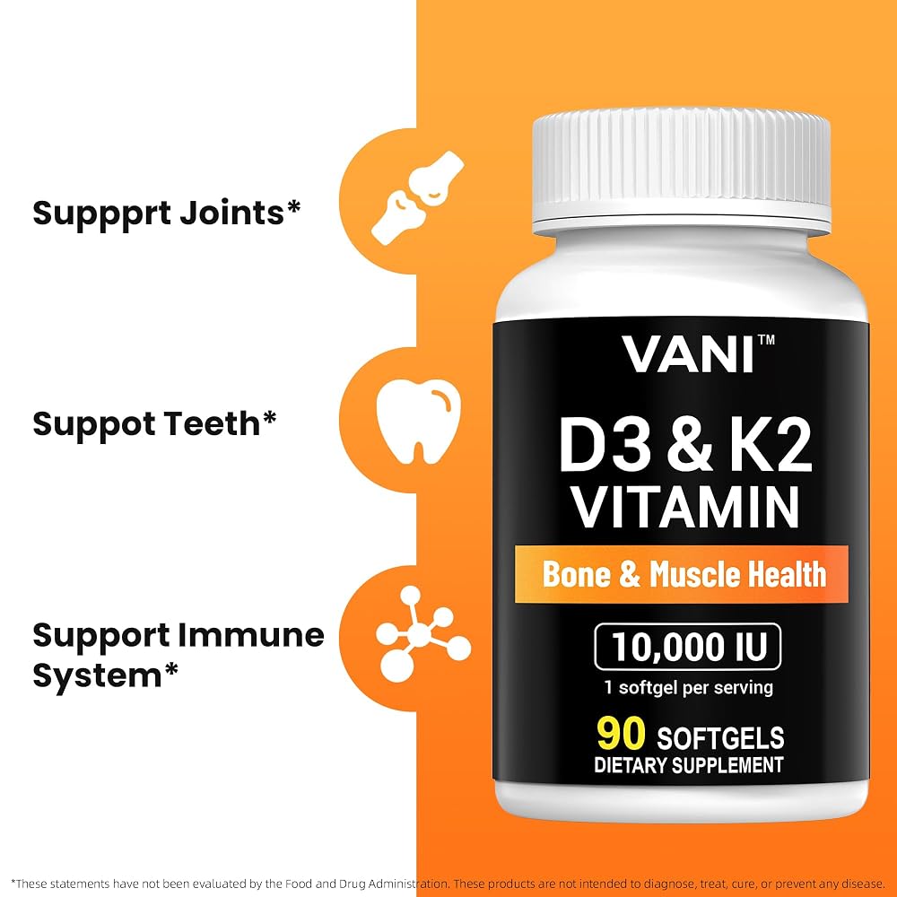 VANI Vitamin D3 K2 10000 IU - 90 Softgels - image 5