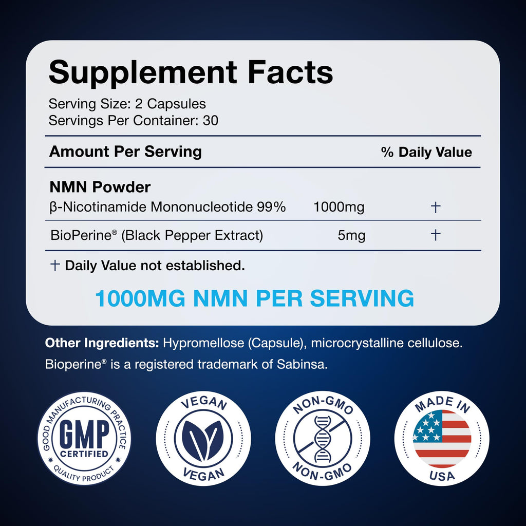 Black Forest NMN 1000mg Nicotinamide Mononucleotide - 60 Capsules - image 10