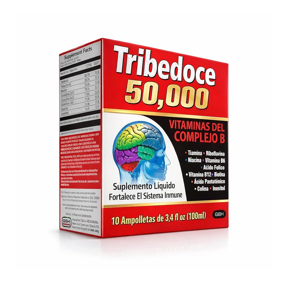 Tribedoce Vitamin B Complex Liquid Supplement Immune Support - 10 Ampoules - image 2