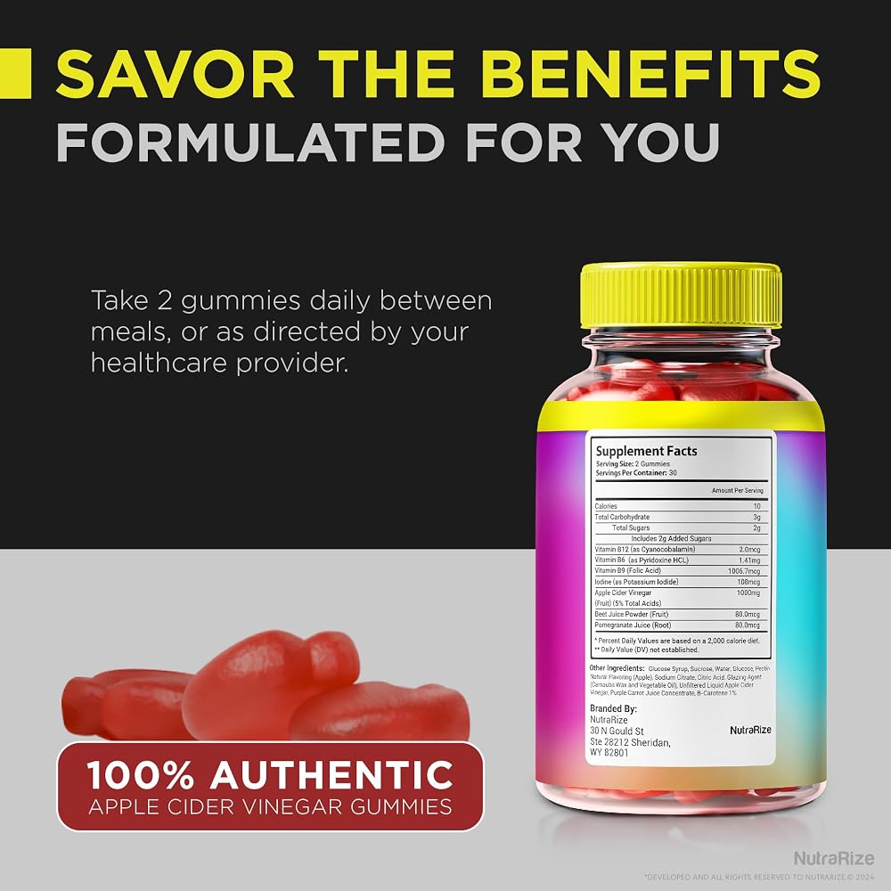 NutraRize Baja Slim Keto ACV Gummies - 180 Gummies - image 8