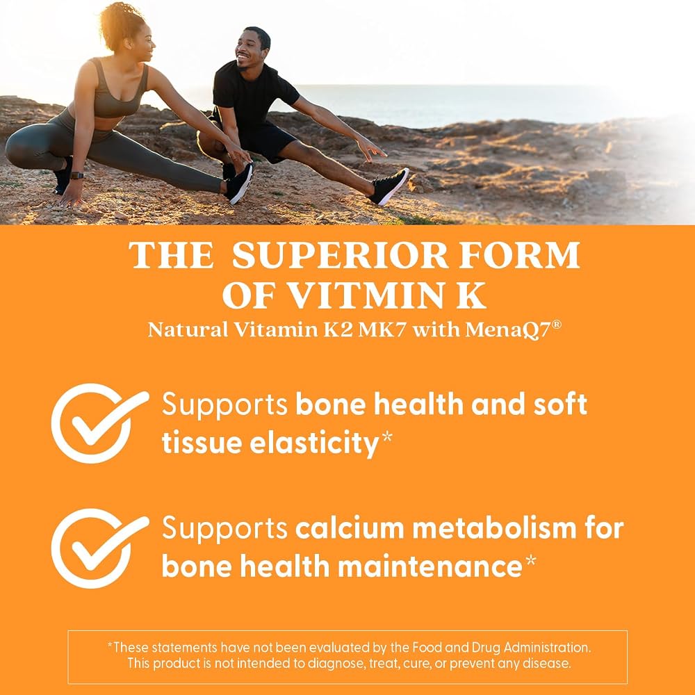 Doctor's BEST Vitamin K2 MK7 Bone Health Support - 60 Vegetarian Capsules - image 5