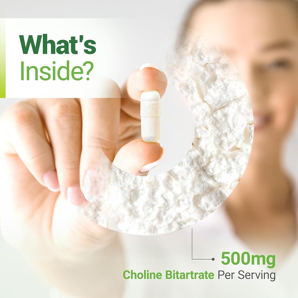 Nested Naturals Choline Bitartrate 500mg - 180 Capsules - image 3