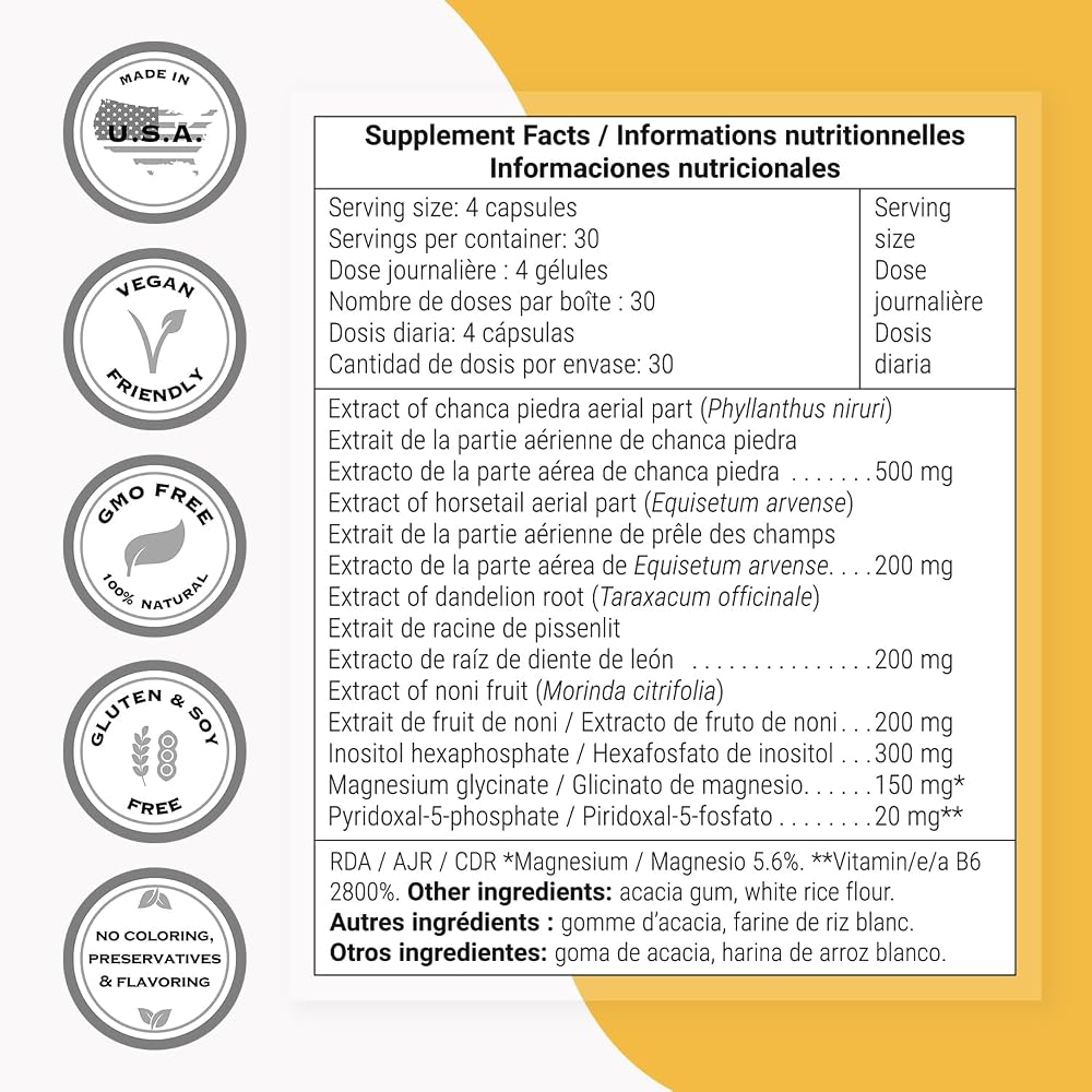 Supersmart Kidney Detox Formula with Chanca Piedra - 120 Vegetarian Capsules - image 4