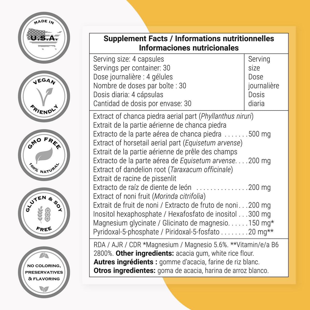 Supersmart Kidney Detox Formula with Chanca Piedra - 120 Vegetarian Capsules - image 4