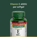 NATURE'S BOUNTY Vitamin E, 400 IU, Antioxidant, 200 Softgels, 134 g