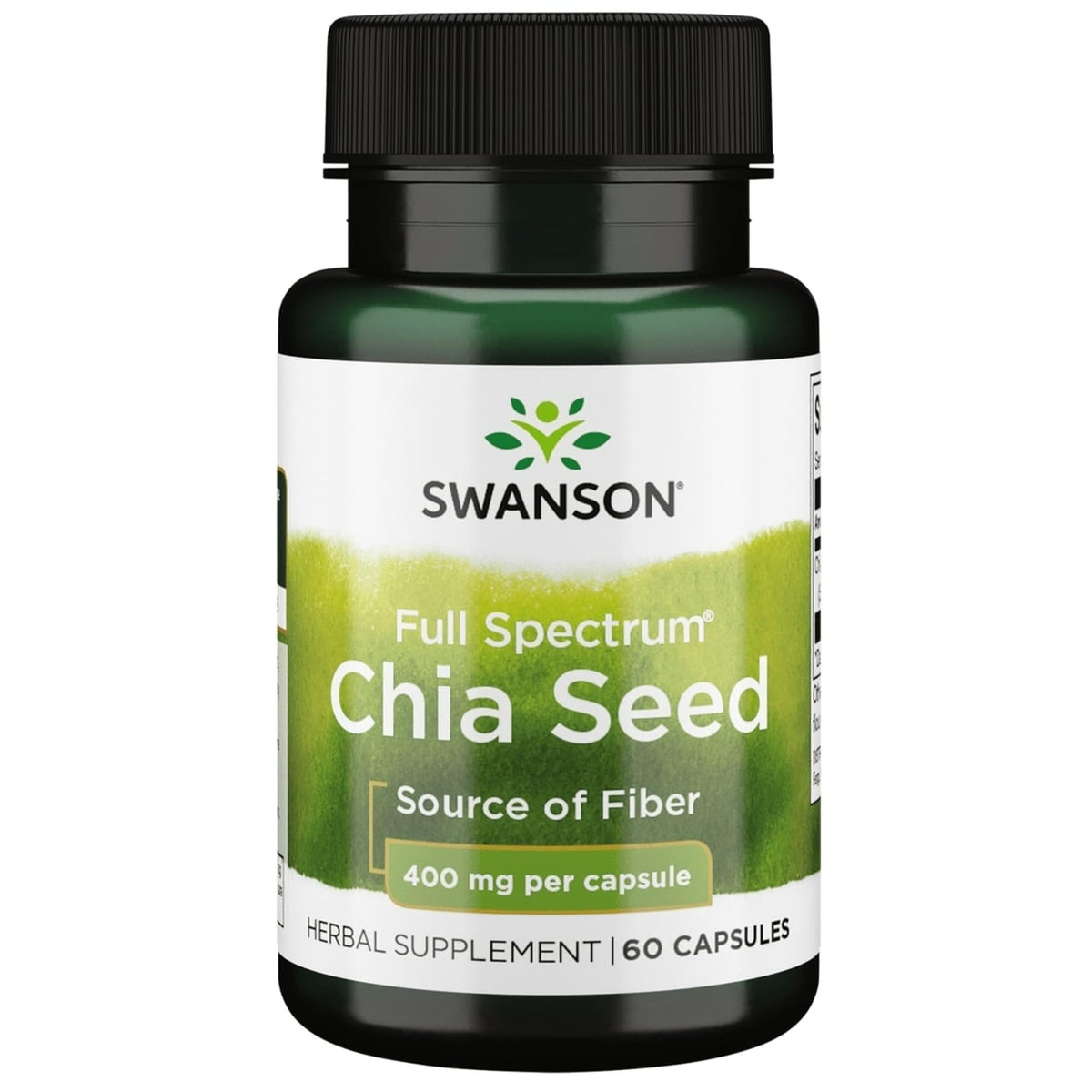 Swanson Full Spectrum Chia Seed 400 mg for Energy - 60 Capsules