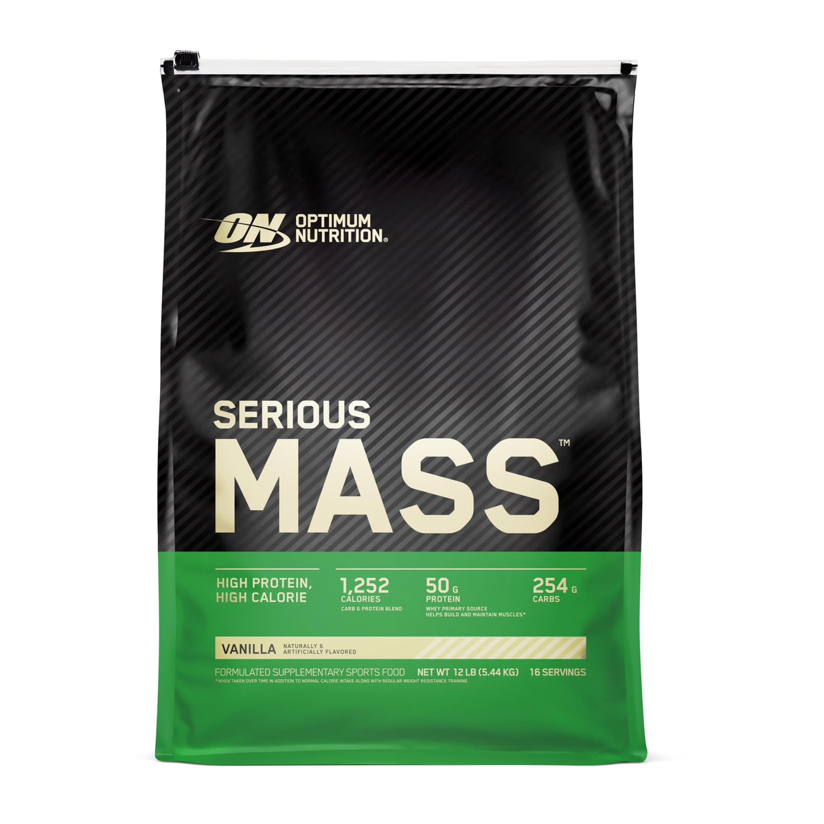 Optimum Nutrition Serious Mass Gainer Protein Powder Vanilla - 12 lb