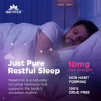 Natvites Melatonin Gummies Max Strength 10mg Sleep Support - 180 Count - image 6