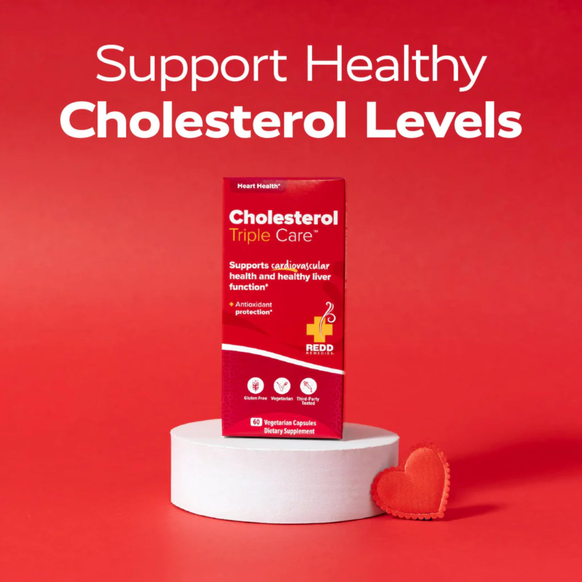 Redd Remedies Cholesterol Triple Care Heart Health Support - 60 Capsules - image 3