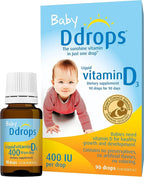 Ddrops Liquid Vitamin D Baby Drops 400 IU - Pack of 8