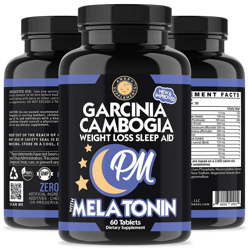 Angry Supplements Garcinia Cambogia PM Weight Loss Sleep - 60 Tablets - image 4