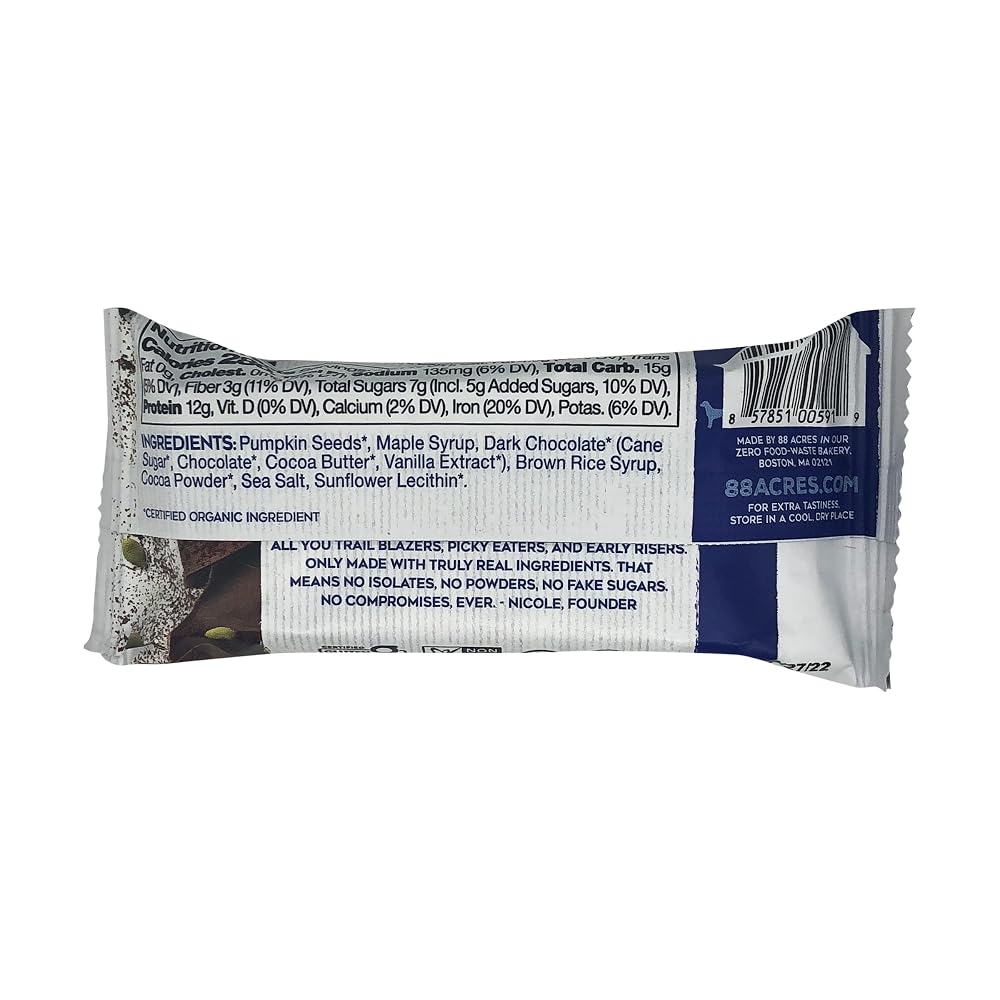 88 Acres Dark Chocolate Brownie High Protein Bar - 1 Bar - image 4